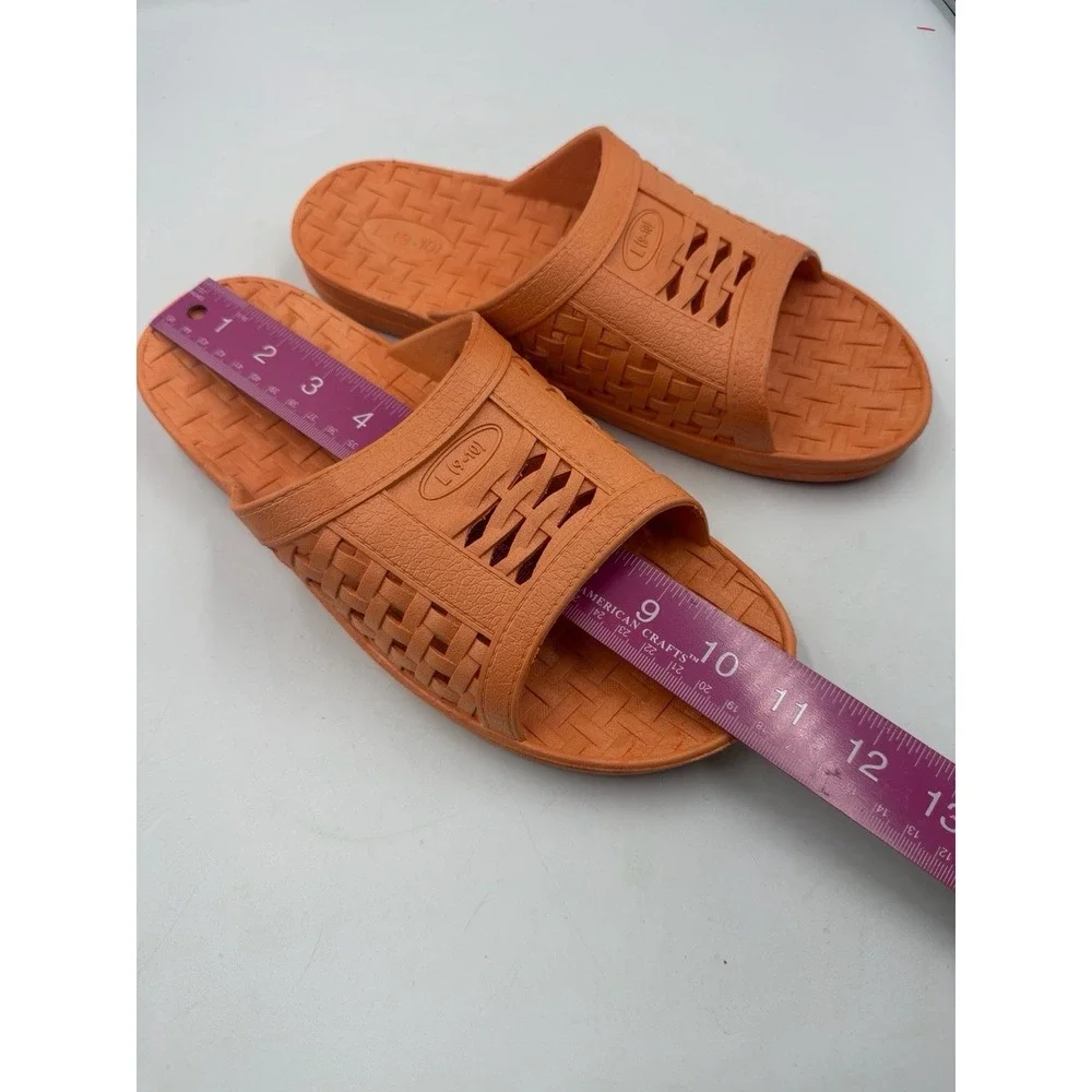 BBC Correctional Issue Orange Prison Inmate Jail Slides Large 9-10 Streetwear